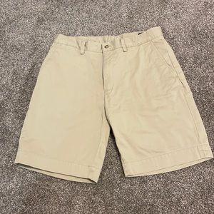 Flat front khaki shorts